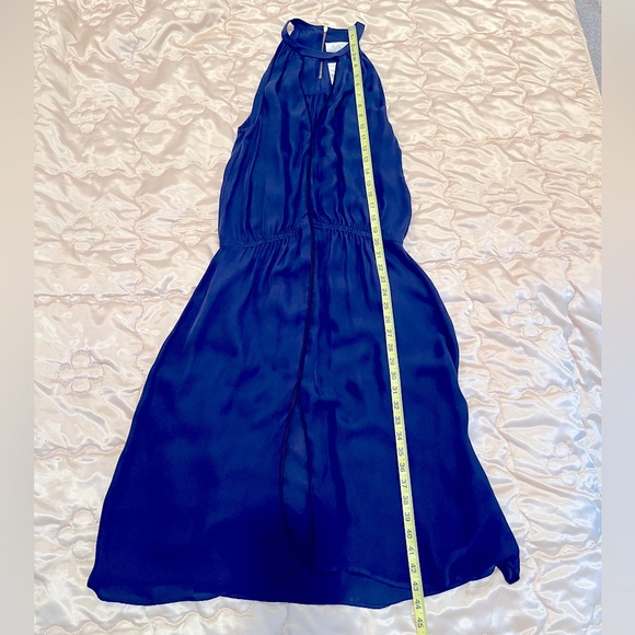 ALC Navy, 100% Washed Silk, Halter Dress - Picture 4 of 10